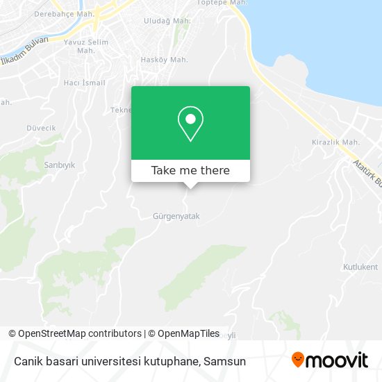Canik basari universitesi kutuphane map