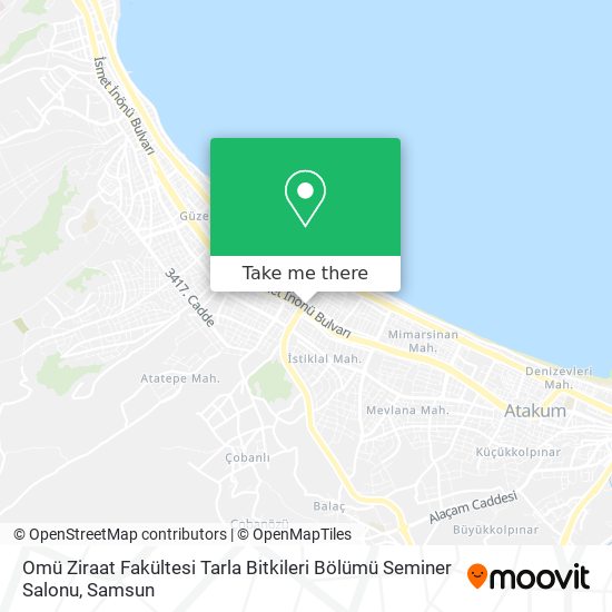 Omü Ziraat Fakültesi Tarla Bitkileri Bölümü Seminer Salonu map