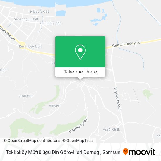 Tekkeköy Müftülüğü Din Görevlileri Derneği map