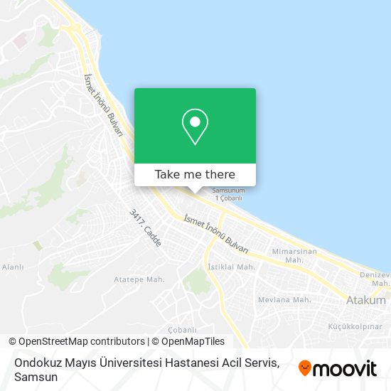Ondokuz Mayıs Üniversitesi Hastanesi Acil Servis map