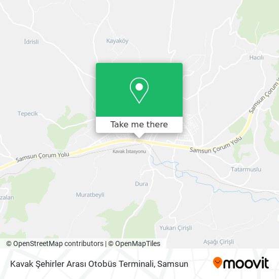 Kavak Şehirler Arası Otobüs Terminali map