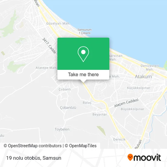 19 nolu otobüs map