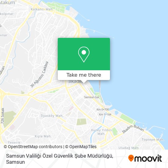 Samsun Valiliği Özel Güvenlik Şube Müdürlüğü map