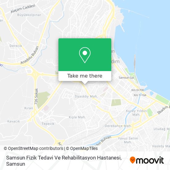 Samsun Fizik Tedavi Ve Rehabilitasyon Hastanesi map