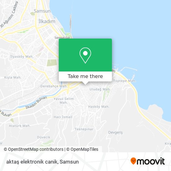 aktaş elektronik canik map