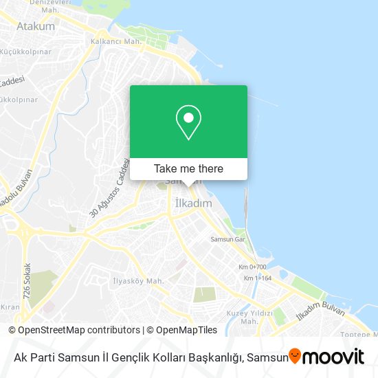 Ak Parti Samsun İl Gençlik Kolları Başkanlığı map