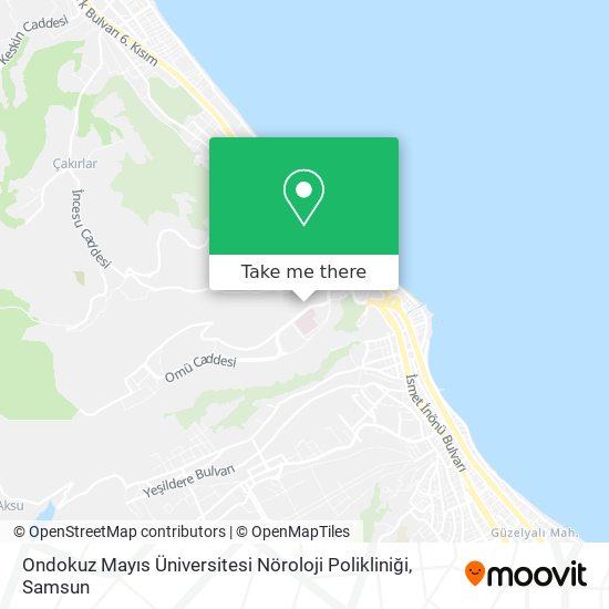 Ondokuz Mayıs Üniversitesi Nöroloji Polikliniği map
