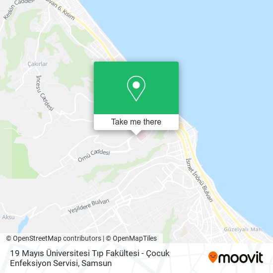 19 Mayıs Üniversitesi Tıp Fakültesi - Çocuk Enfeksiyon Servisi map