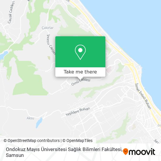 Ondokuz Mayıs Üniversitesi Sağlık Bilimleri Fakültesi map