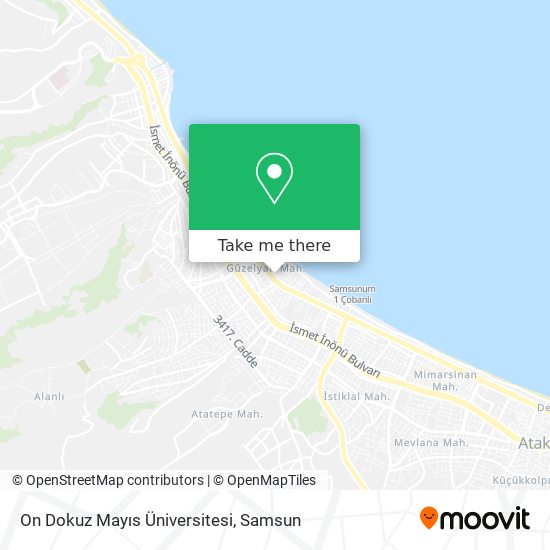 On Dokuz Mayıs Üniversitesi map