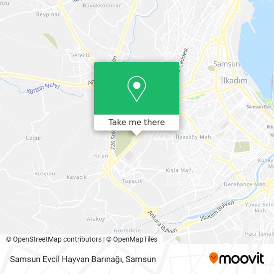 Samsun Evcil Hayvan Barınağı map