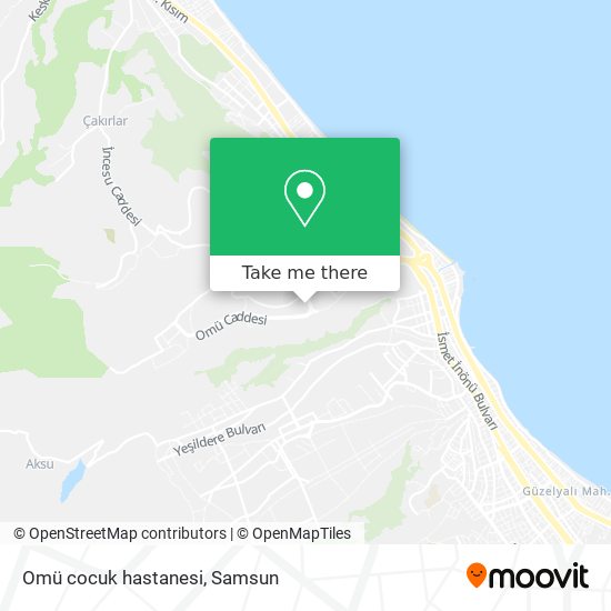Omü cocuk hastanesi map