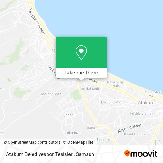 Atakum Belediyespor Tesisleri map