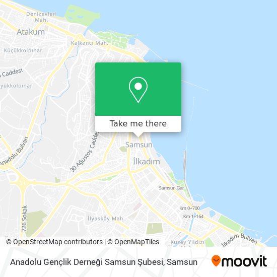 Anadolu Gençlik Derneği Samsun Şubesi map