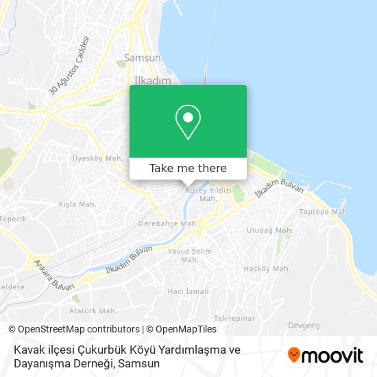 Kavak ilçesi Çukurbük Köyü Yardımlaşma ve Dayanışma Derneği map