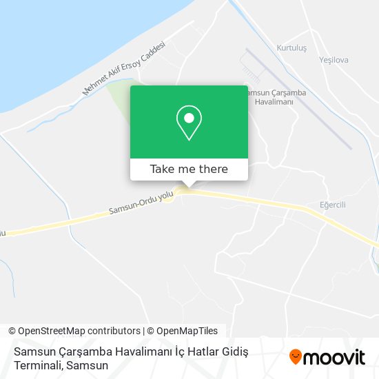 Samsun Çarşamba Havalimanı İç Hatlar Gidiş Terminali map