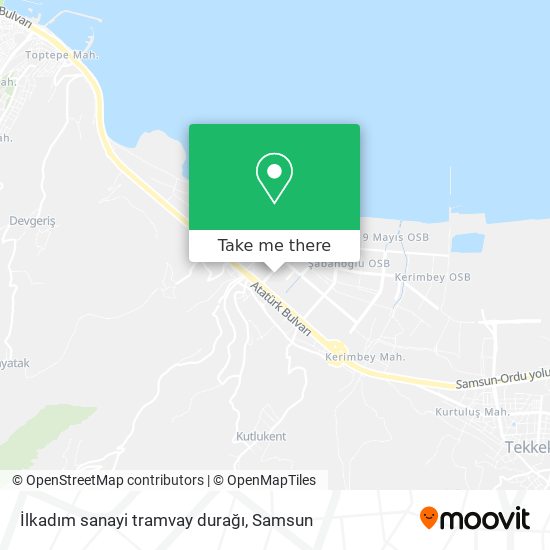 İlkadım sanayi tramvay durağı map