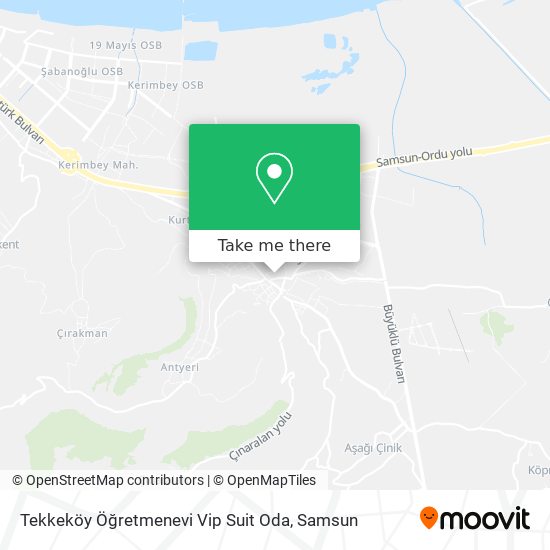 Tekkeköy Öğretmenevi Vip Suit Oda map