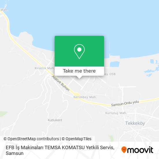 EFB İş Makinaları TEMSA KOMATSU Yetkili Servis map