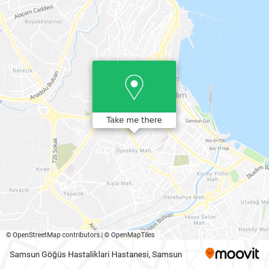 Samsun Göğüs Hastaliklari Hastanesi map