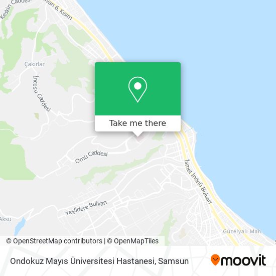 Ondokuz Mayıs Üniversitesi Hastanesi map