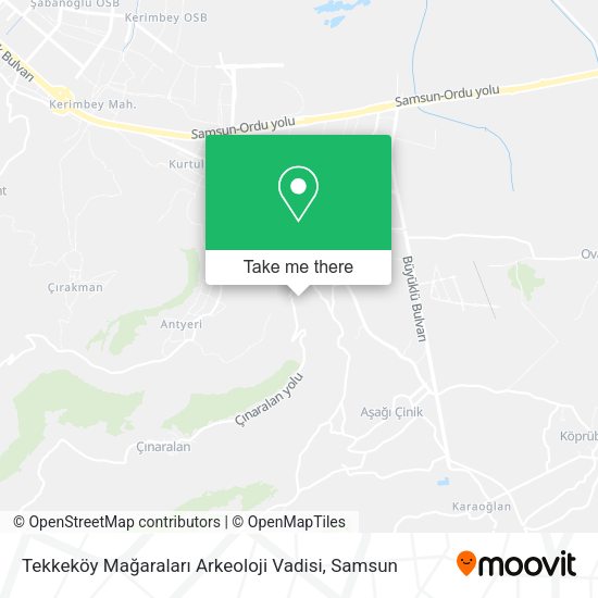 Tekkeköy Mağaraları Arkeoloji Vadisi map