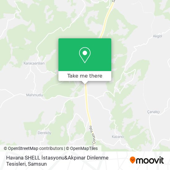 Havana SHELL İstasyonu&Akpınar Dinlenme Tesisleri map