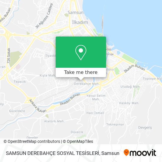 SAMSUN DEREBAHÇE SOSYAL TESİSLERİ map