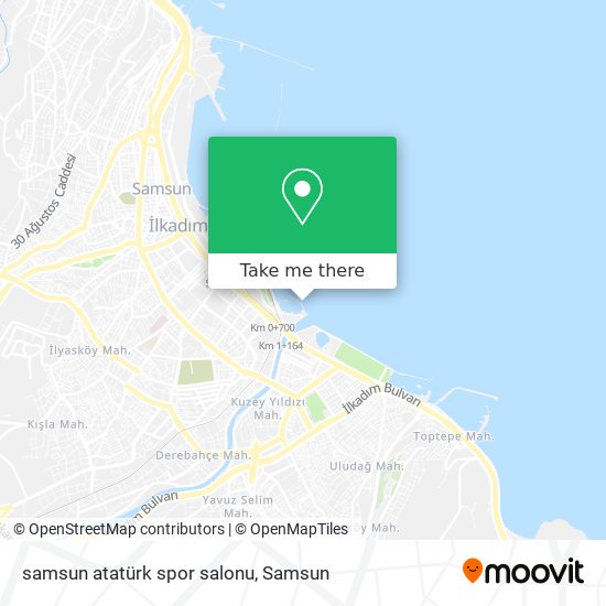 samsun atatürk spor salonu map