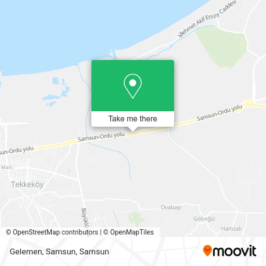 Gelemen, Samsun map