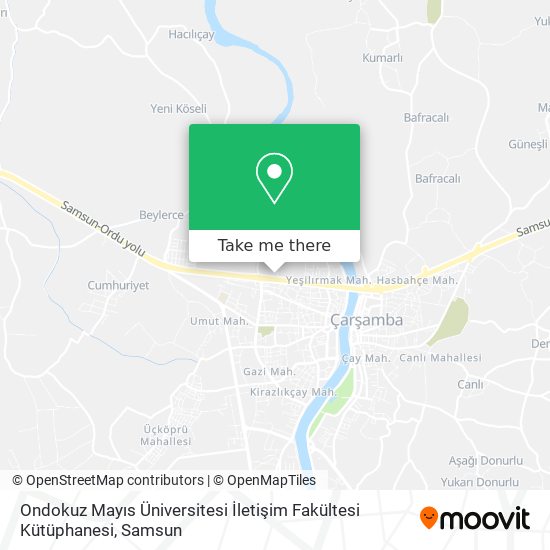 Ondokuz Mayıs Üniversitesi İletişim Fakültesi Kütüphanesi map