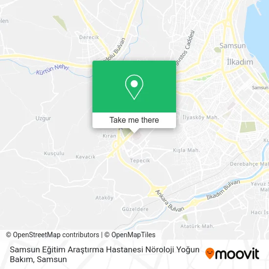 Samsun Eğitim Araştırma Hastanesi Nöroloji Yoğun Bakım map