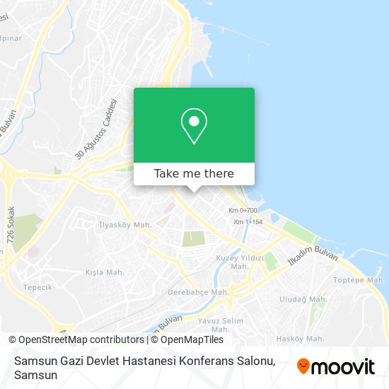 Samsun Gazi Devlet Hastanesi Konferans Salonu map