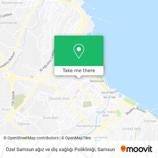 Özel Samsun ağız ve diş sağlığı Polikliniği map