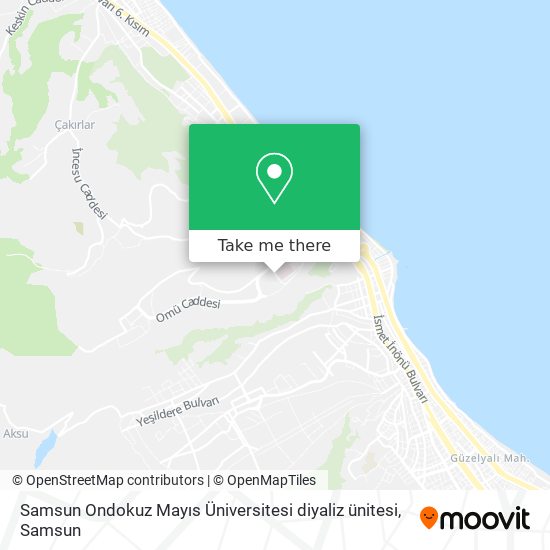 Samsun Ondokuz Mayıs Üniversitesi diyaliz ünitesi map