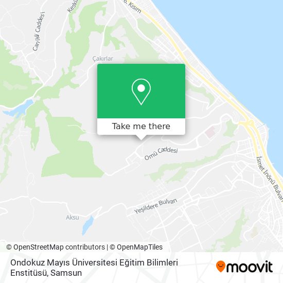 Ondokuz Mayıs Üniversitesi Eğitim Bilimleri Enstitüsü map