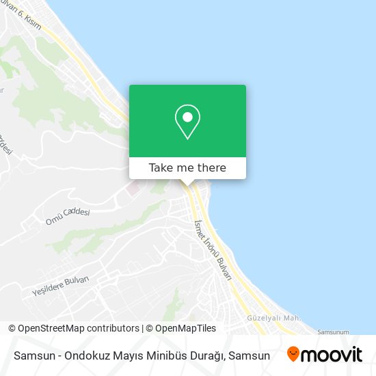 Samsun - Ondokuz Mayıs Minibüs Durağı map