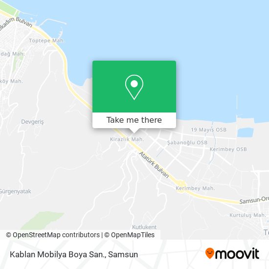 Kablan Mobilya Boya San. map