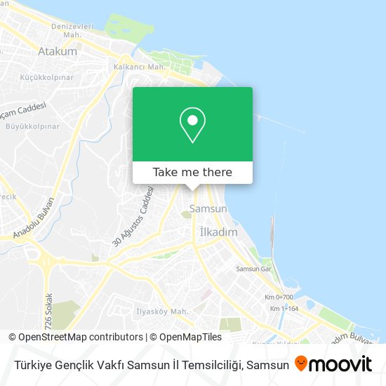 Türkiye Gençlik Vakfı Samsun İl Temsilciliği map