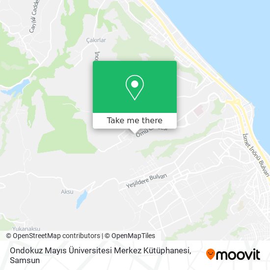 Ondokuz Mayıs Üniversitesi Merkez Kütüphanesi map