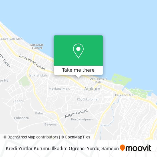 Kredi Yurtlar Kurumu İlkadım Öğrenci Yurdu map