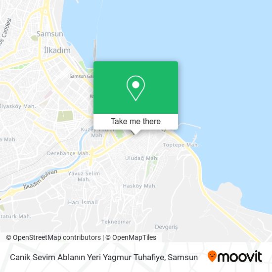 Canik Sevim Ablanın Yeri Yagmur Tuhafiye map