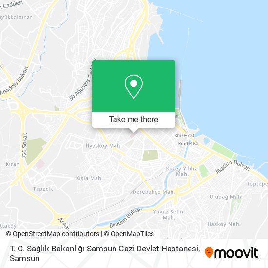 T. C. Sağlık Bakanlığı Samsun Gazi Devlet Hastanesi map