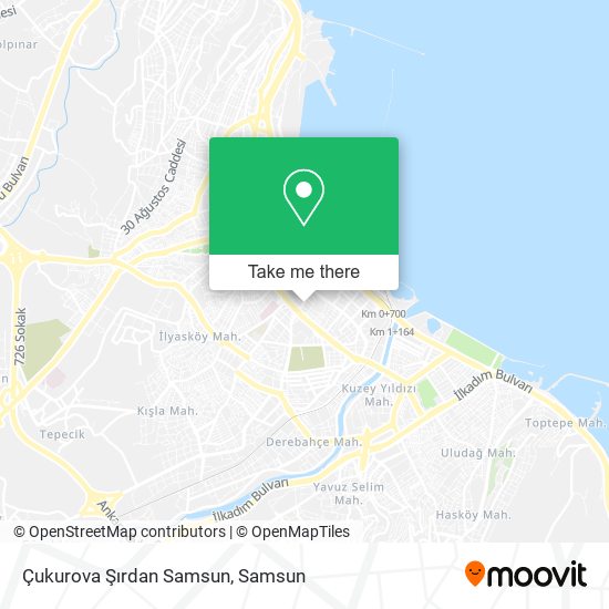 Çukurova Şırdan Samsun map