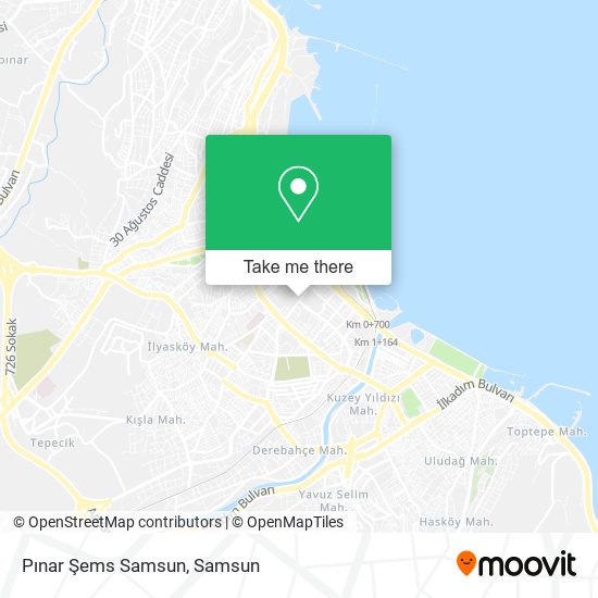 Pınar Şems Samsun map