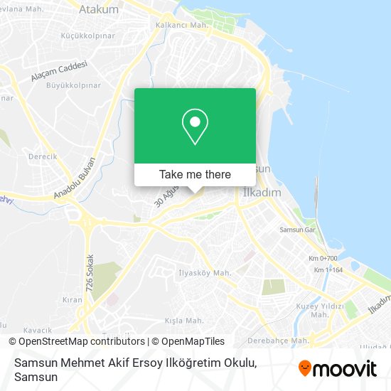 Samsun Mehmet Akif Ersoy Ilköğretim Okulu map