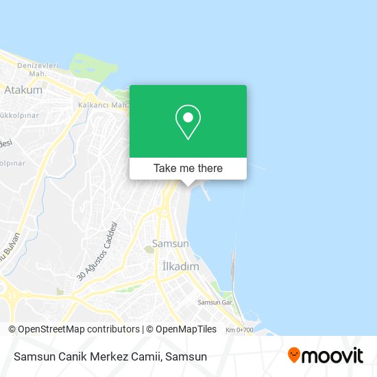 Samsun Canik Merkez Camii map