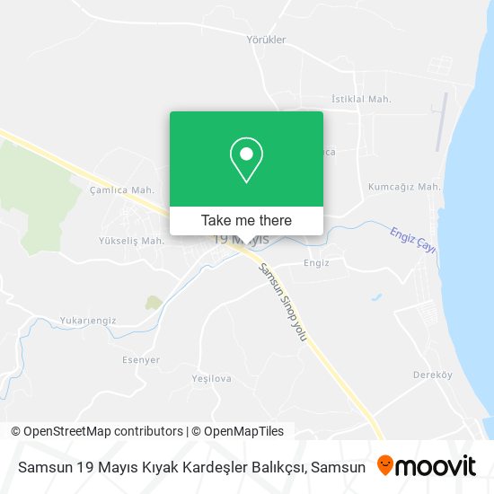 Samsun 19 Mayıs Kıyak Kardeşler Balıkçsı map