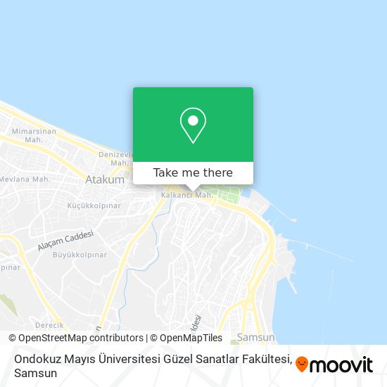 Ondokuz Mayıs Üniversitesi Güzel Sanatlar Fakültesi map
