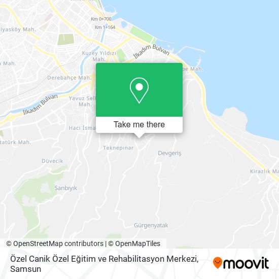 Özel Canik Özel Eğitim ve Rehabilitasyon Merkezi map